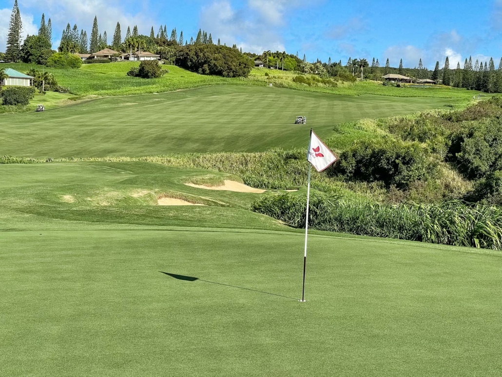 KapaluaPlantationCoursethGreenandFlagEXMauiGolf