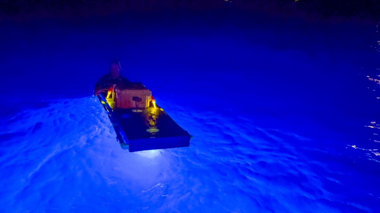 Manta ray night snorkel board big island