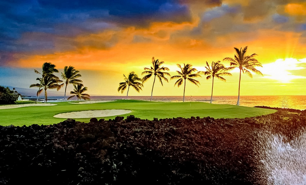 Waikoloa Beach Resort Course Sunset Big Island