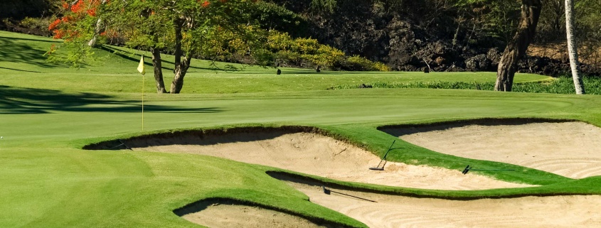 Wailea Emerald Course Sand Traps and Flag Maui