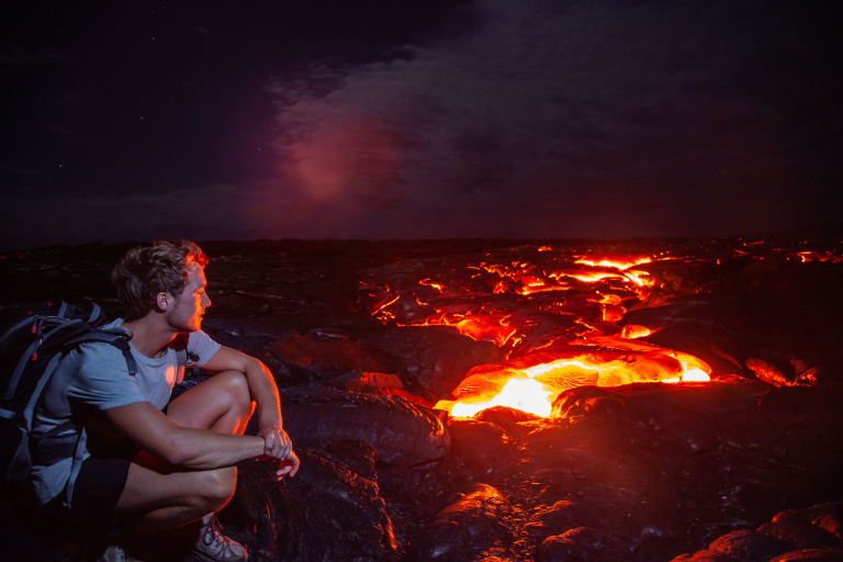 Guest Sitting Watch Lava Glowing