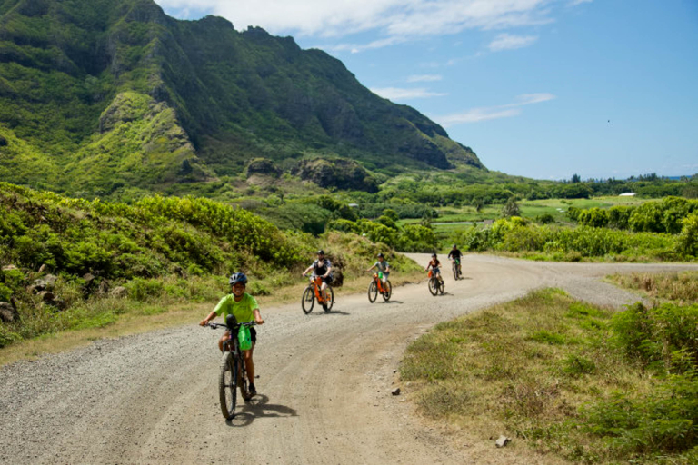 Kualoa Jurassic Valley E Mountain Bike Tour Riding Bike