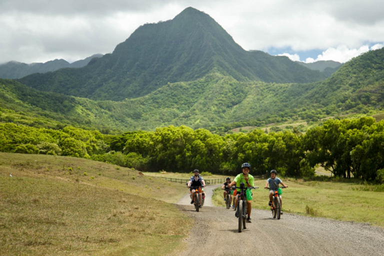 Kualoa Jurassic Valley E Mountain Bike Tour Riding With Group