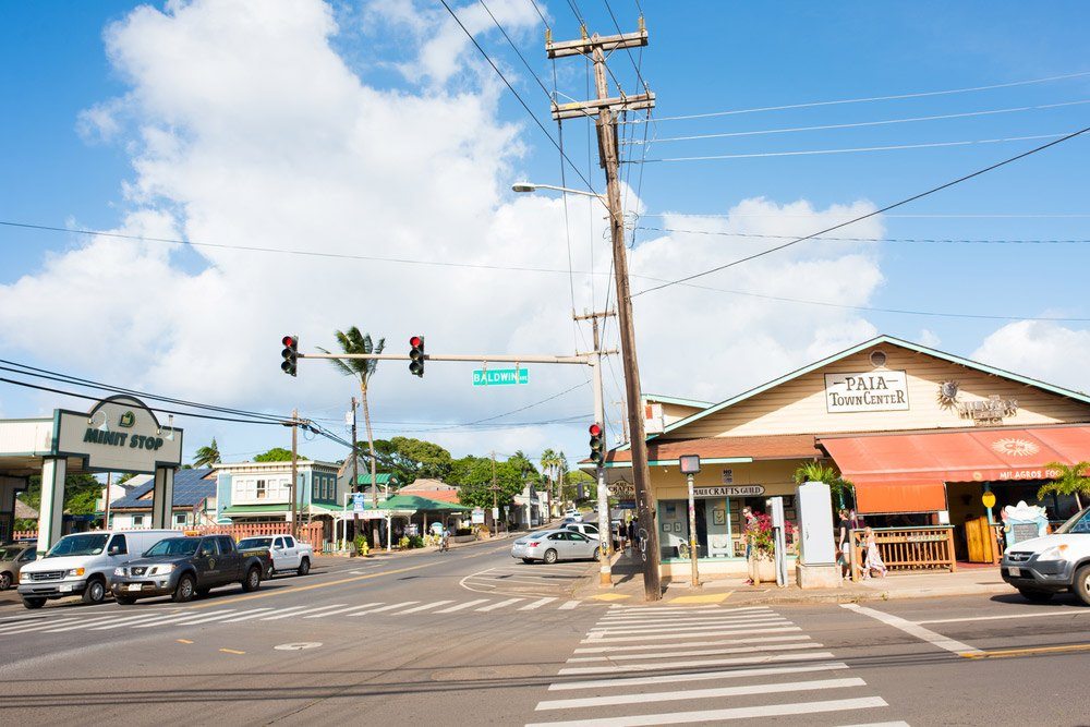 Paia Town Center Roadside View