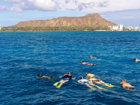Snorkel In Crystal Clear Water Diamond Head Sail and Snorkel