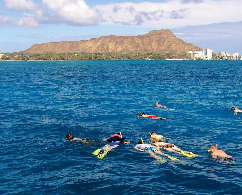 Snorkel In Crystal Clear Water Diamond Head Sail and Snorkel