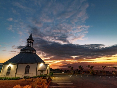Holy Ghost Church Sunset Kula Maui