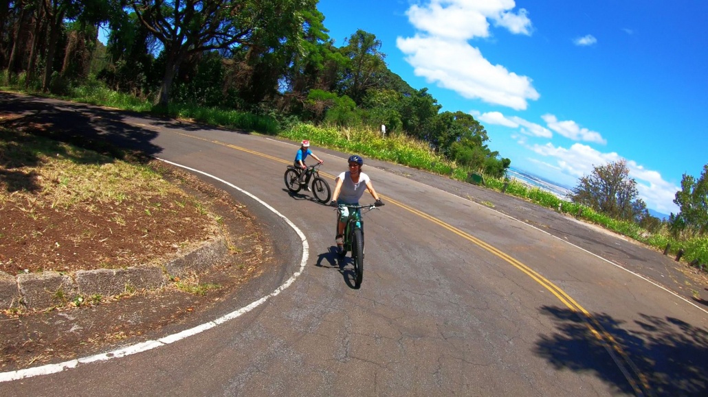 Honolulu Rainforest E Bike Tour Mother And Daughter Climb