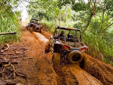 new fleet of polaris rzrps kauai atv hawaii