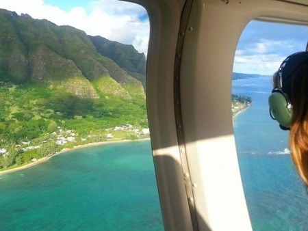 Paradise Helicopters Oahu Aft Seat View Of Windward Side