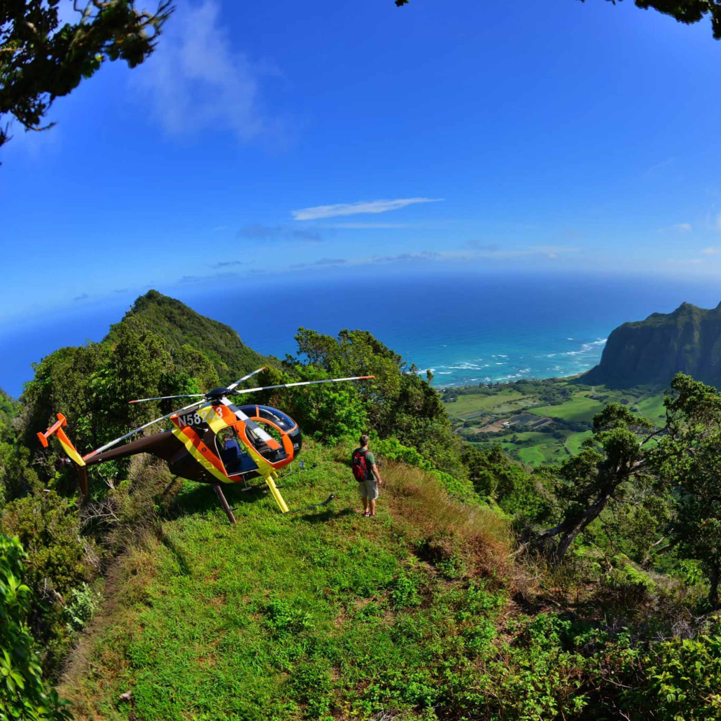 Paradisecopters Oahu Doors Off Helicopter Tour On Top Mountain View 