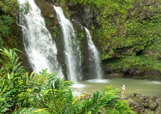 Slide Waikani Falls Road To Hana Maui