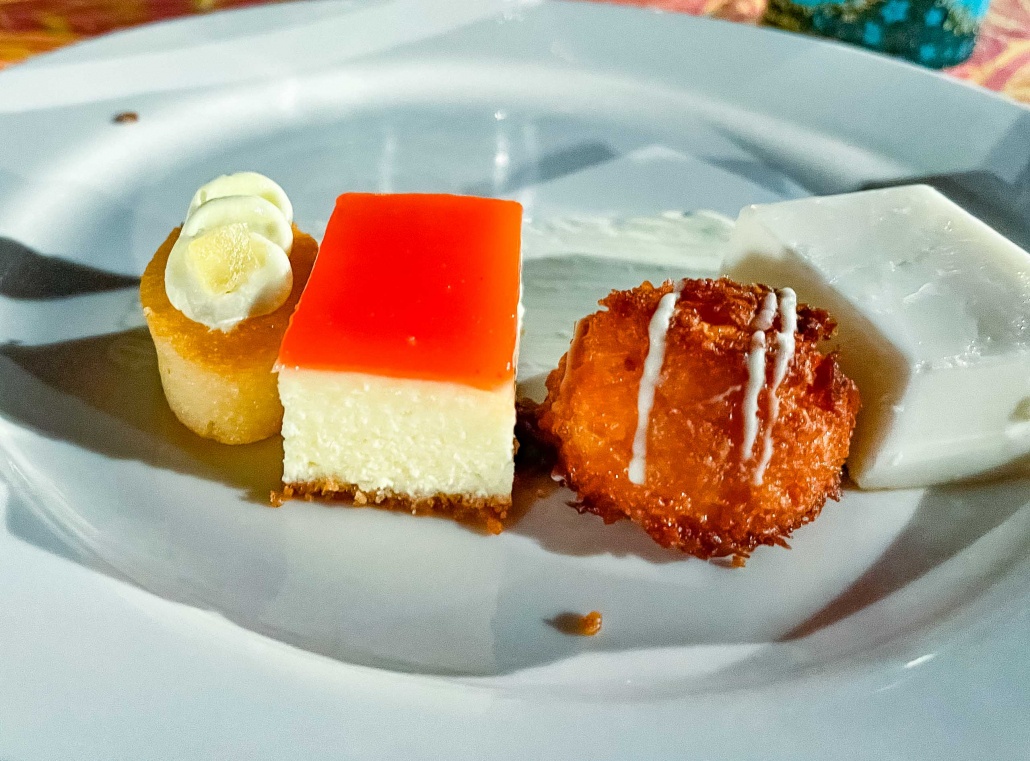 Luau Food Dessert Haupia and Cheese Cake