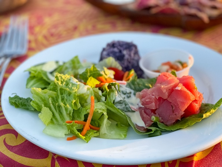 Luau Food Pupu Poke and Salad