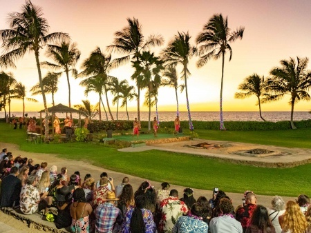 Paradise Cove Luau Grounds and Visitor Sunset Oahu