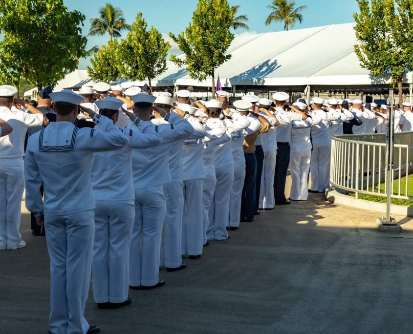 Pearl Harbor Day Dec th Navy Personnel Salute Oahu