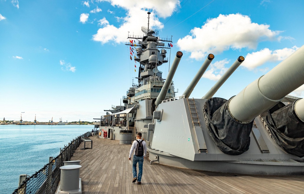 Pearl Harbor USS Missouri Deck and Guns Oahu