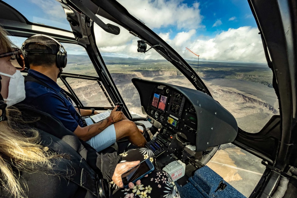 Volcanoes National Park Helicopter Pilot and Guest Big Island