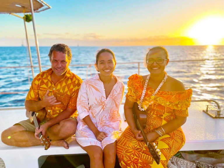 a traditional hawaiian ceremonial sunset oahu kamoauli