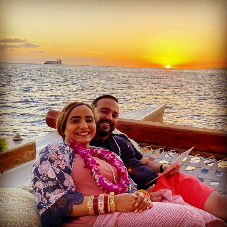 Kamoaul Sunset Cruise On A Traditional Sailing Canoe Couple