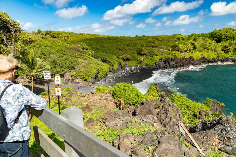 Black Sand Beach Visitor Viewpoint Road to Hana Maui Black Sand Beach Visitor Viewpoint Road to Hana Maui