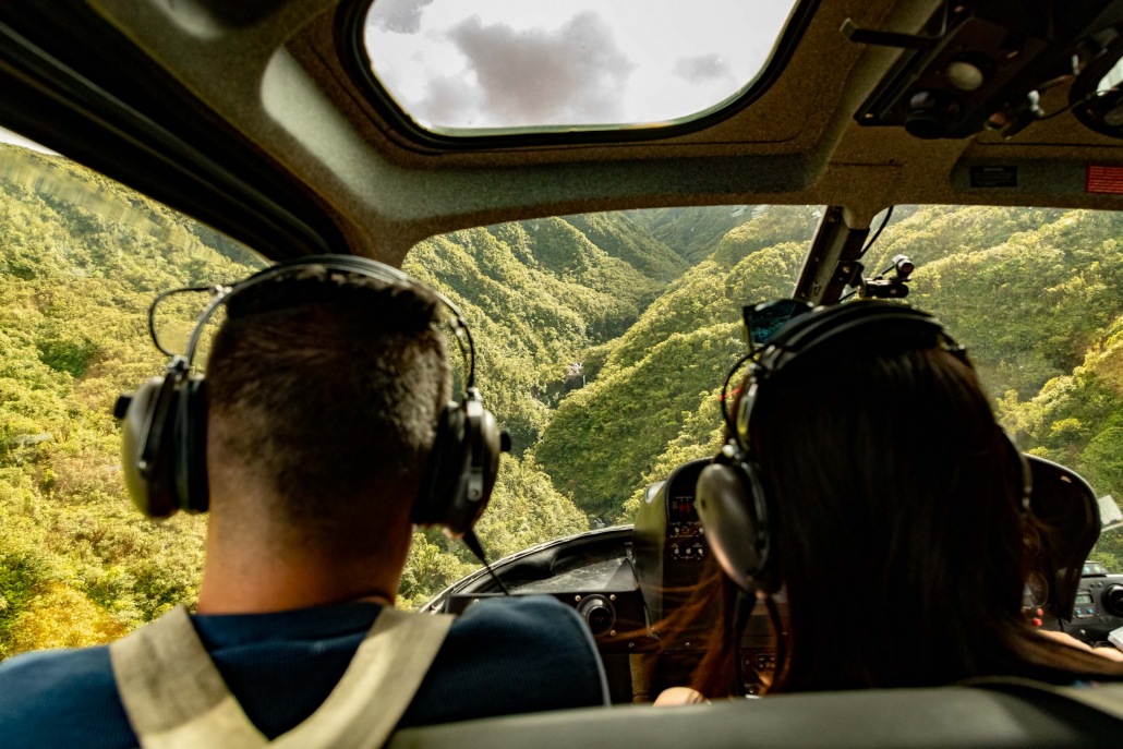 Helicopter View Interior and Valley Maui-Molokai