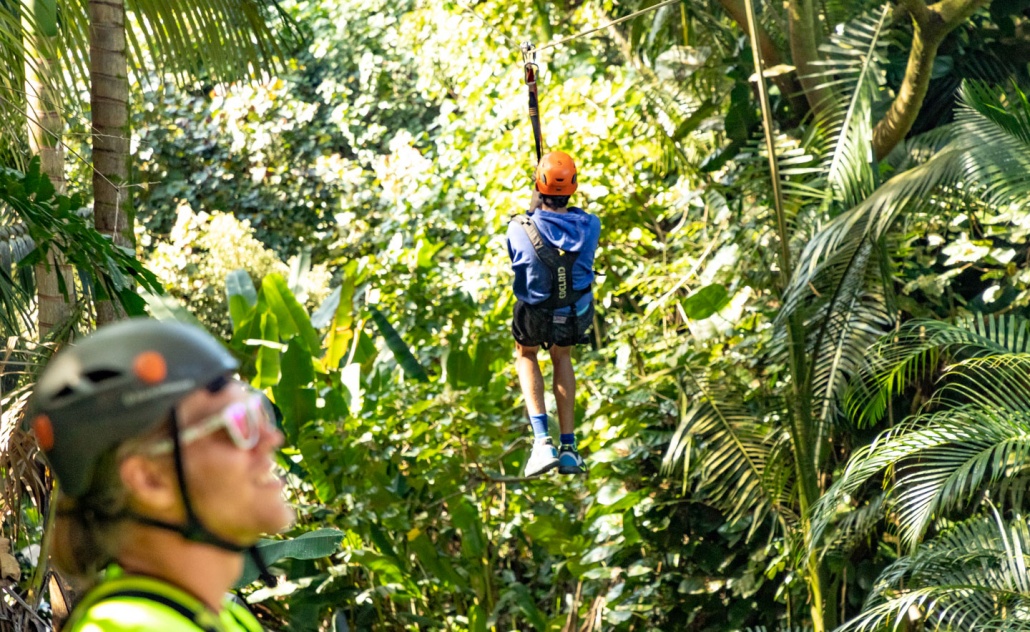 Jungle Zipline Guest and Guide Road to Hana Maui