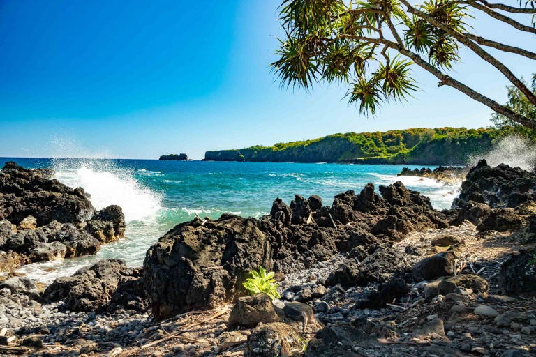 Keanae Peninsula Bay Waves Road to Hana Maui