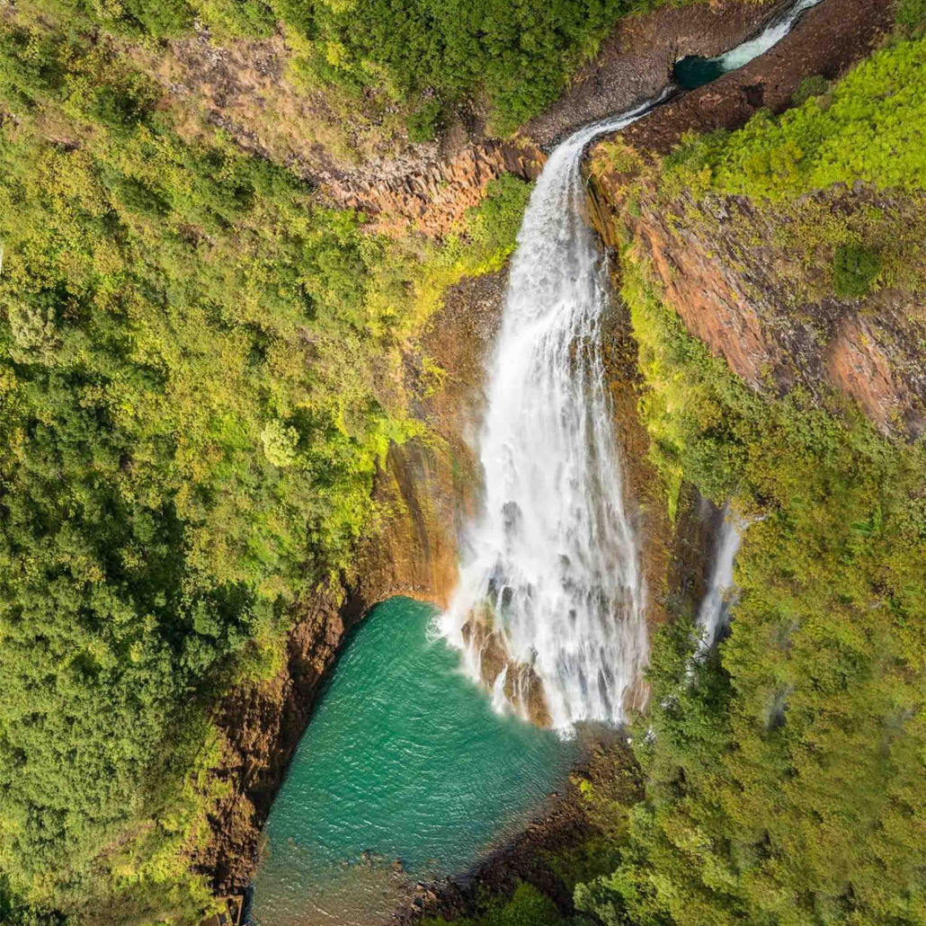 Airkauaihelicopters Kauai Doors Off Helicopter Tour Waterfall Above View