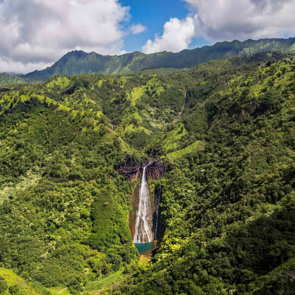 Airkauaihelicopters Kauai Doors Off Helicopter Tour Waterfall Far View