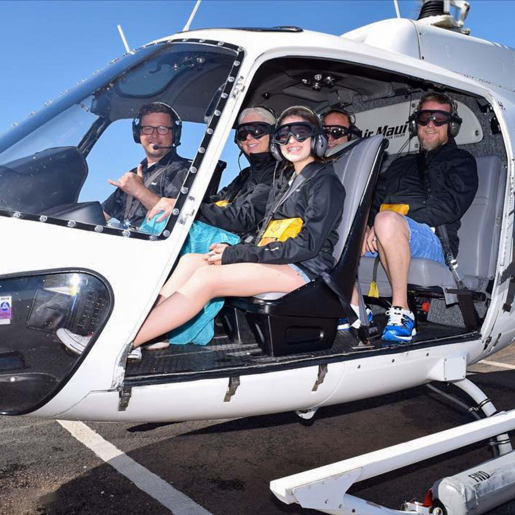 Airmaui West Maui And Molokai Doors Off Helicopter Tour Guests