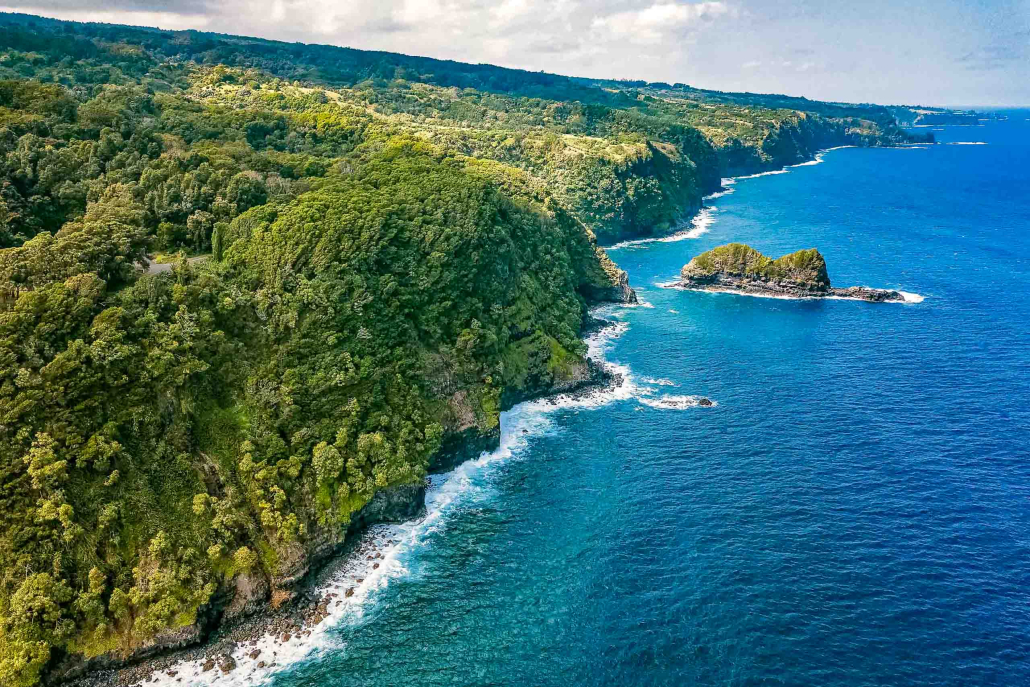 Circle Island Maui Helicopter Tour Hana Maui Coastline Aerial Maui
