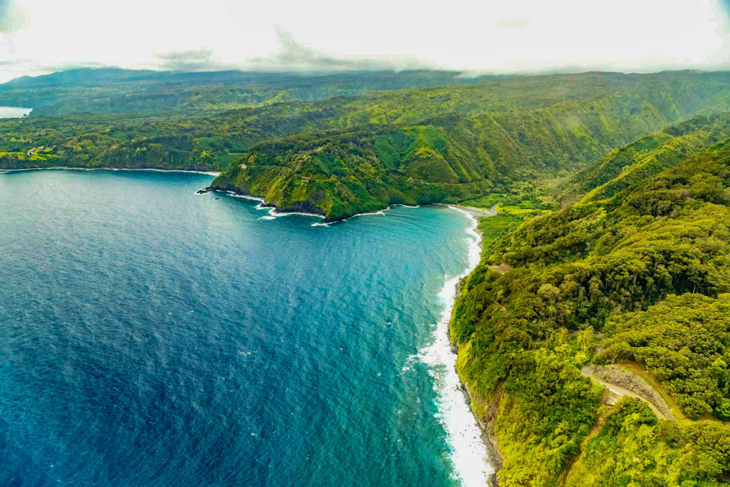Circle Island Maui Helicopter Tour The Hana Coastline Seen From A Helicopter