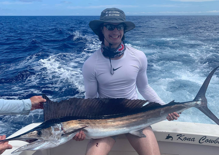 Konacowboysportfishing Kona Fishing Slide Big Fish On Hand