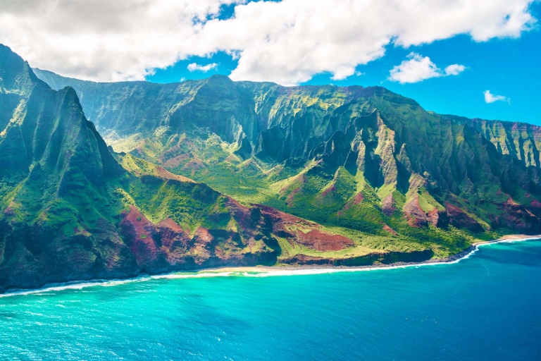 view on napali coast on kauai island on hawaii