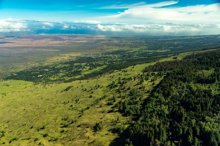 The southwestern slopes of Haleakala seen from a helicopterof
