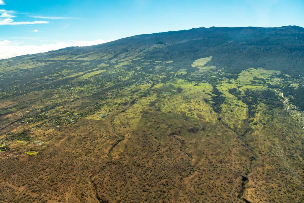 The upper slopes of Haleakala spanning to the 10,000 ft summit