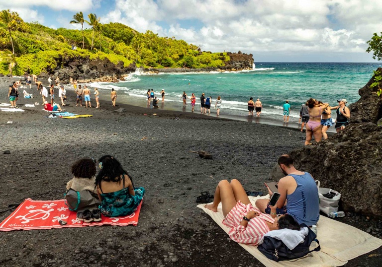 Road to Hana Black Sand Beach Park Maui