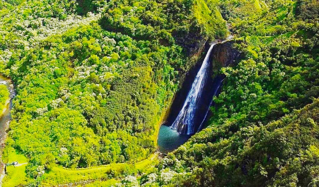 fly away to kauais famed jurassic falls sunshine helicopters
