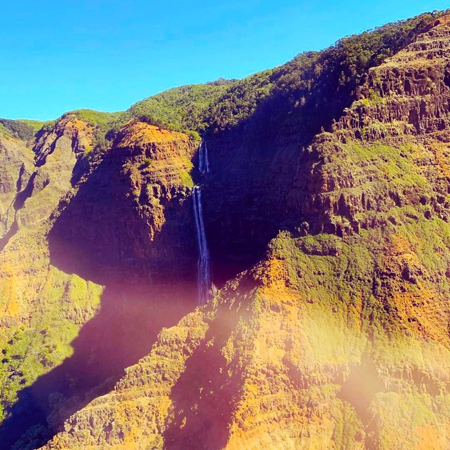 kauais gorgeous waimea canyon and waipoo falls sunshine helicopters
