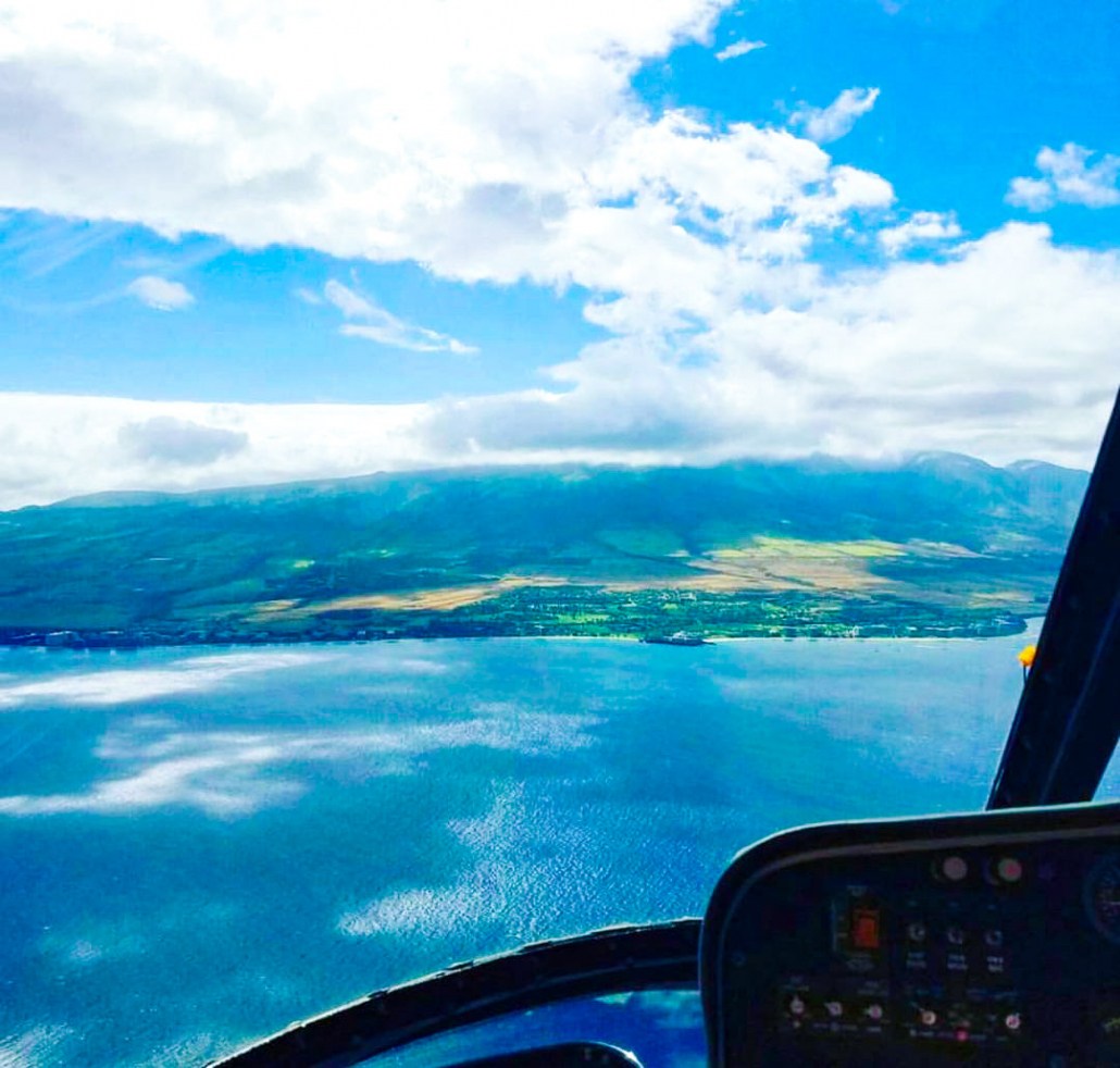 maui no ka oi view of beautiful island sunshine helicopters