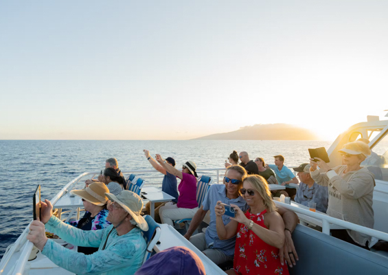 Quicksilvermaui Sunset Dinner Cruise Guests Take Photo