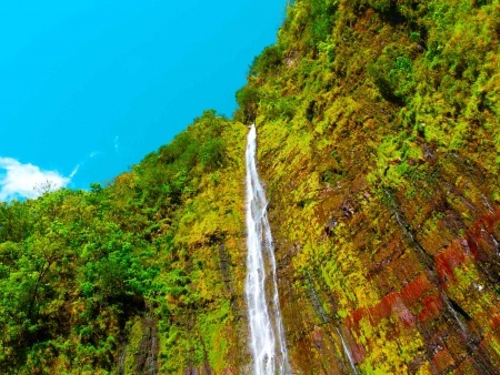 waimuku falls in maui hawaii