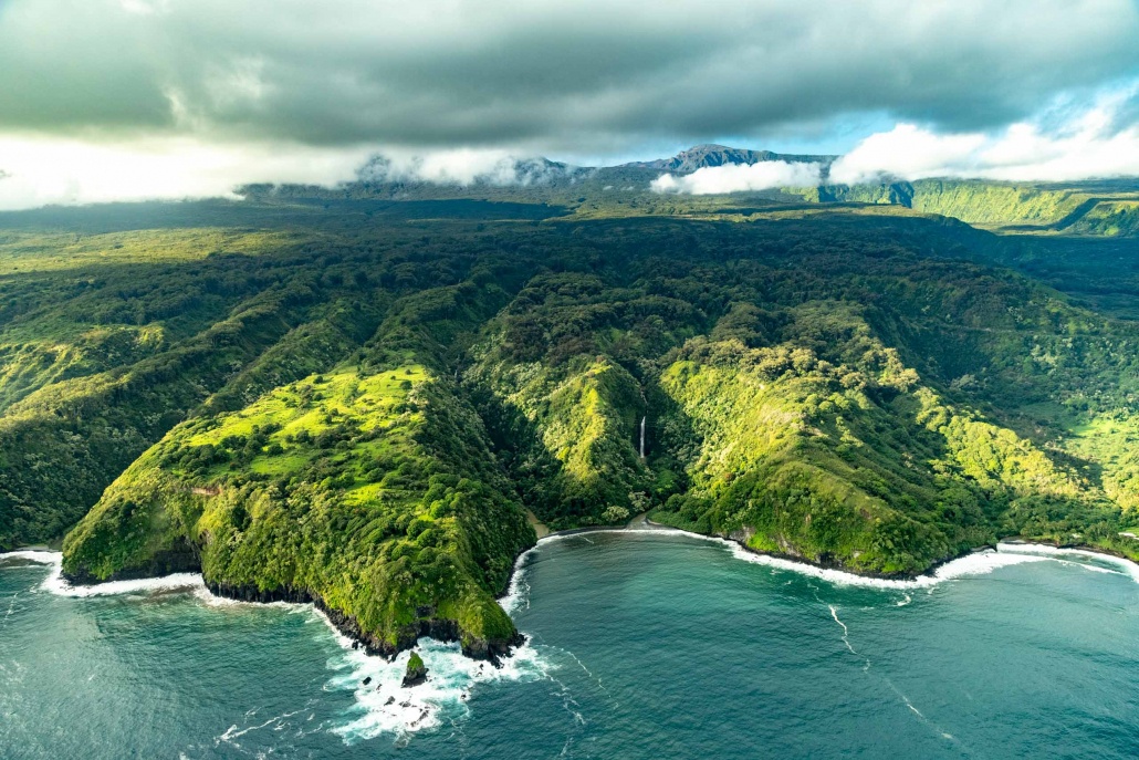 Helicopter Tour Maui Hana Coast Cliffs and Waterfalls 