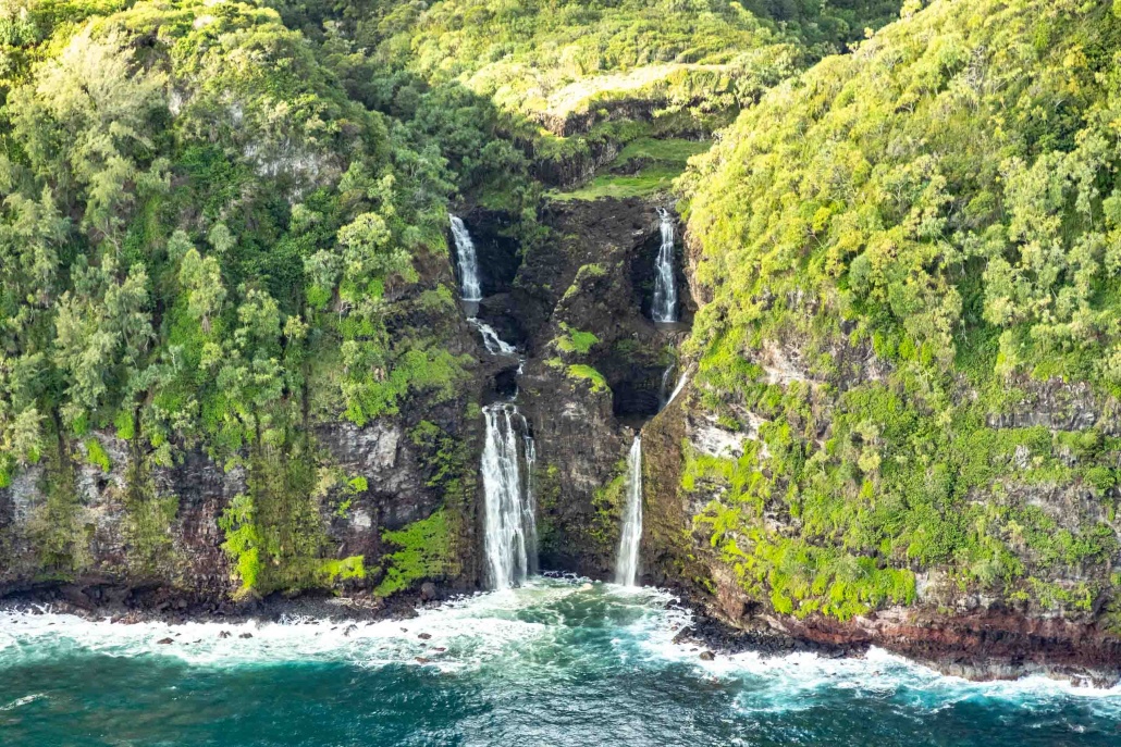Helicopter Tour Maui Hana Ocean Cliffs Waterfalls