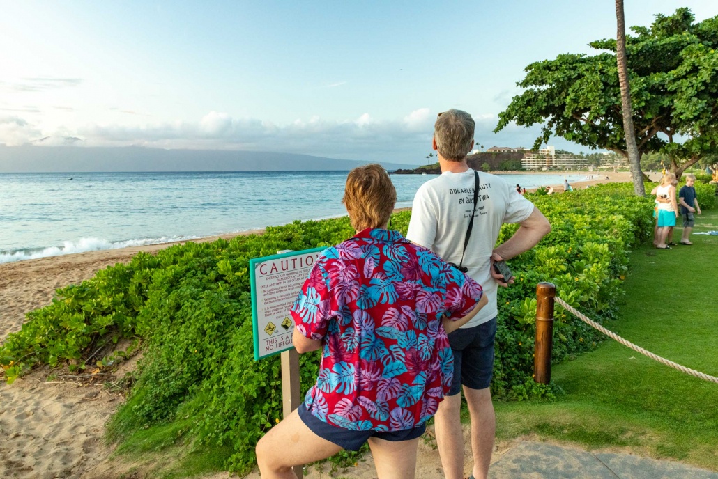 Kaanapali Beach Visitors Whalers Village West Maui
