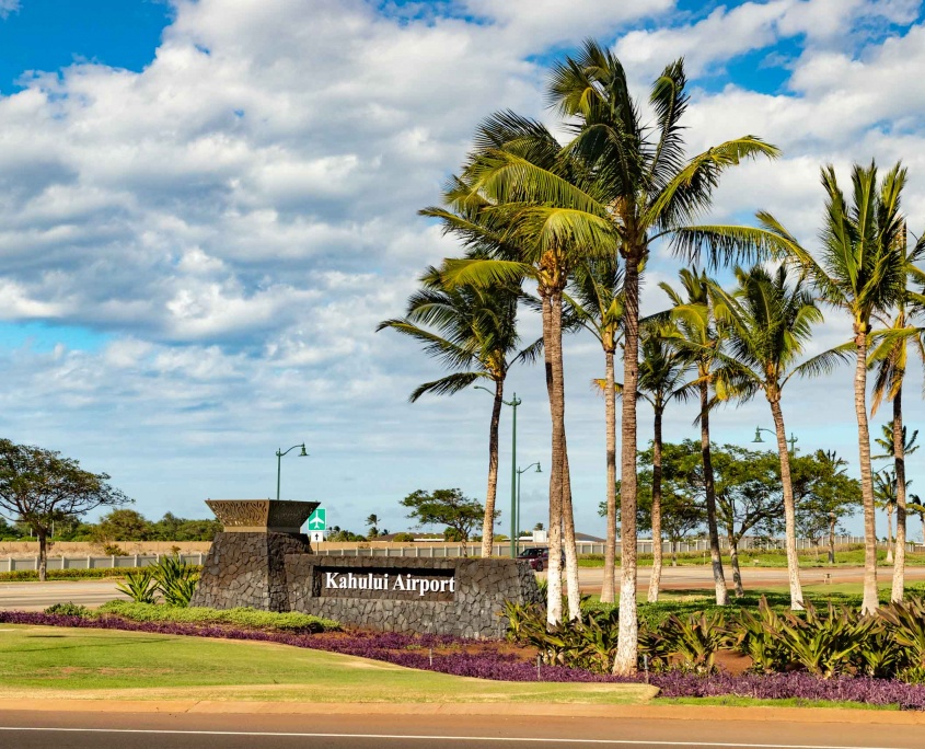 Kahului Airport Sign Entrance Maui