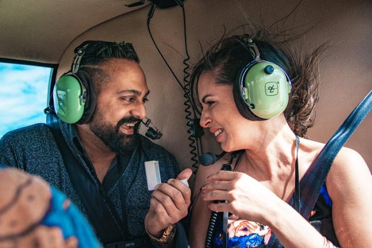 a memorable proposal with rainbow helicopters oahu hawaii