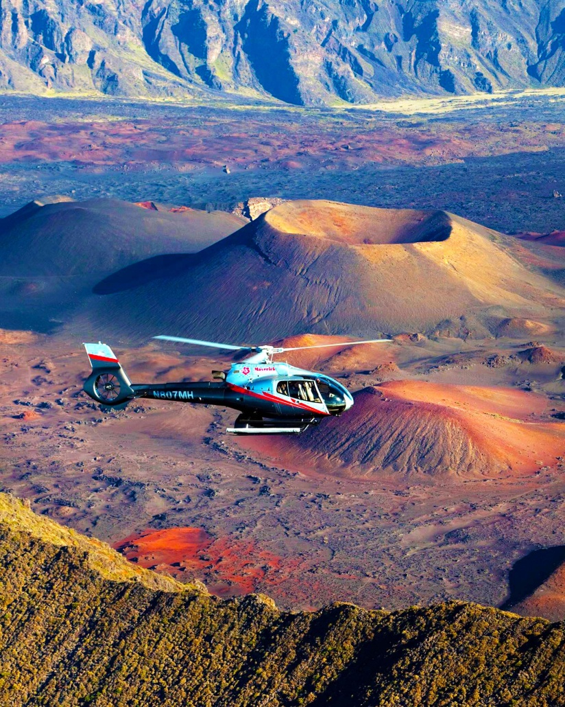 above haleakala national park maui maverick helicopters