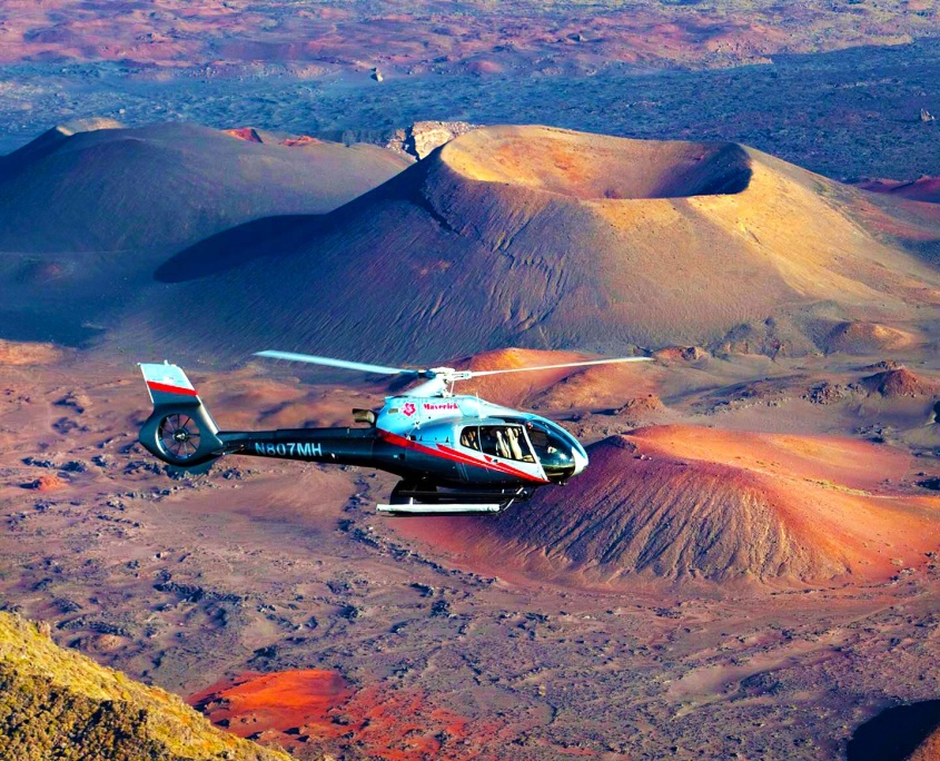 above haleakala national park maui maverick helicopters